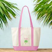 Bruid Preppy Palm Tree Honeymoon Tote Bag