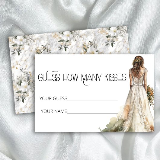 Bruid raden hoeveel kussen bruids spel briefpapier