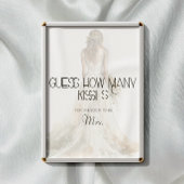 Bruid raden hoeveel kussen bruids spel poster