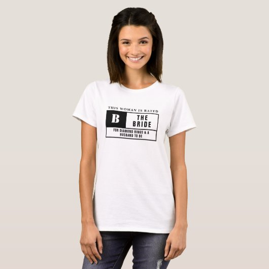 Bruid Rating Bachelorette Feest T-shirt (Voorkant volledig)
