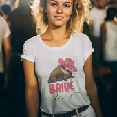 Bruid Retro Sloth Groovy Aangepaste Naam Bachelore T-shirt