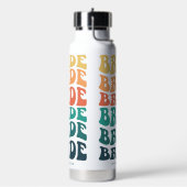 Bruid Retro Tekst Regenboog Aangepast Waterfles (Links)