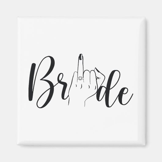 Bruid Ring Finger Wedding Magneet (Voorkant)
