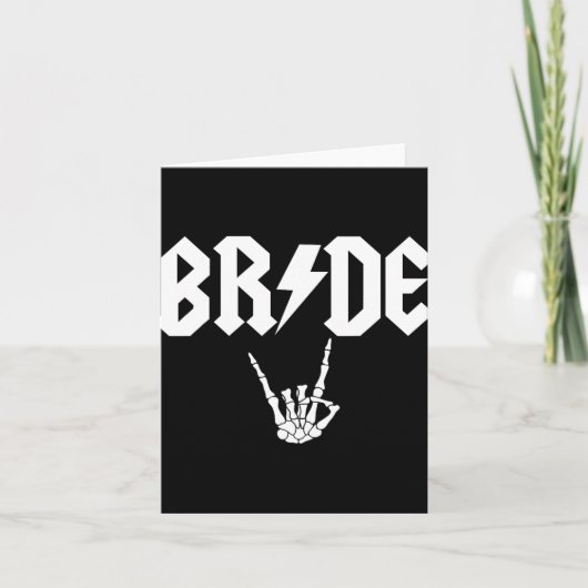 Bruid Rock N Roll Gotische Halloween Bachelorette- Kaart (Voorkant)