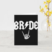 Bruid Rock N Roll Gotische Halloween Bachelorette- Kaart (Gele Bloem)