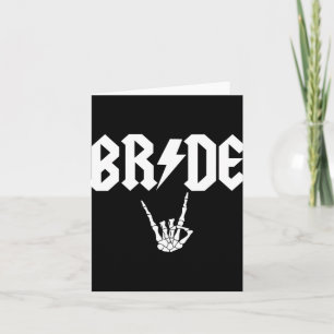 Bruid Rock N Roll Gotische Halloween Bachelorette- Kaart