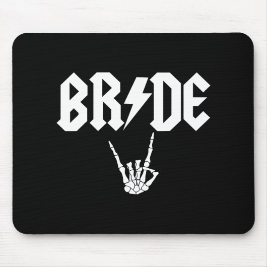 Bruid Rock N Roll Gotische Halloween Bachelorette Muismat (Voorkant)