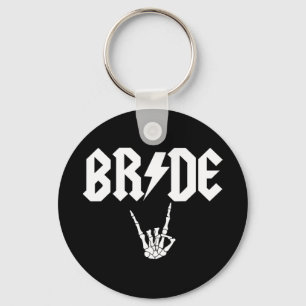 Bruid Rock N Roll Gotische Halloween Bachelorette Sleutelhanger