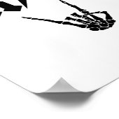 Bruid Rock N Roll Skelet Hand Halloween Bachelor Poster (Hoek)