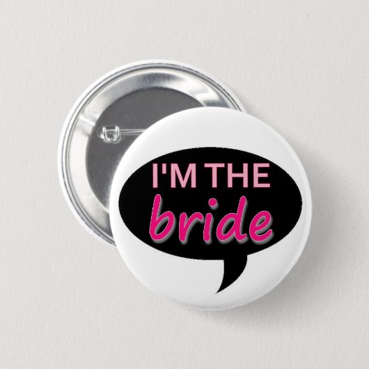 bruid ronde button 5,7 cm (Voorkant /achterkant)