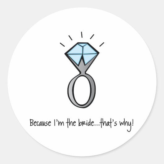 bruid ronde sticker (Voorkant)