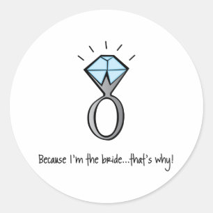 bruid ronde sticker