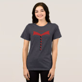 Bruid Rood Bruiloft T-shirt (Voorkant volledig)