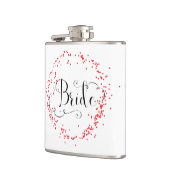Bruid Rood Confetti - Fles Heupfles (Links)