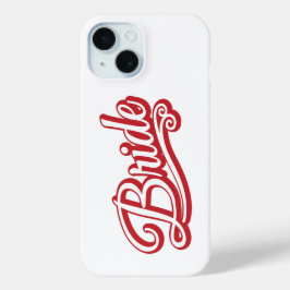 Bruid rood/wit op wit iPhone 15 case