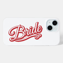Bruid rood/wit op wit iPhone 15 case