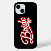 Bruid rood/wit op zwart Case-Mate iPhone case (Achterkant)
