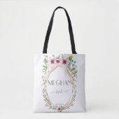 Bruid Roze Anemoon Bloemen Tote Bag (Voorkant)