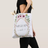 Bruid  Roze Anemoon Bloemen Tote Bag (Dichtbij)