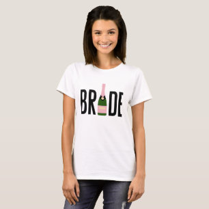 Bruid Roze Champagne Bachelorette Party T-shirt
