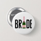Bruid Roze Champagne Meisjes Ronde Button 5,7 Cm (Voorkant /achterkant)