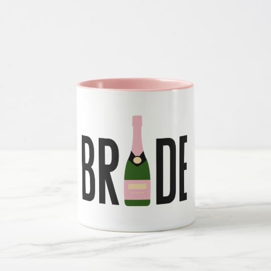 Bruid Roze Champagne Meisjesavond Mok (Midden)