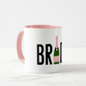 Bruid Roze Champagne Meisjesavond Mok (Voorkant links)