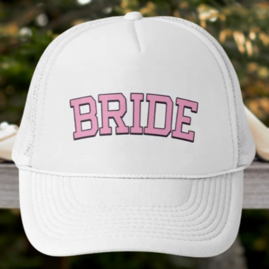 BRUID – Roze College Letter Letter Trui voor Bruid Trucker Pet