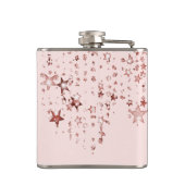 Bruid roze goud blozen sterren foto glamour heupfles (Achterkant)