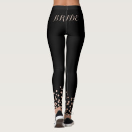 Bruid Roze Goud Glitter Zwarte Leggings
