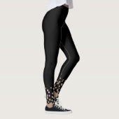 Bruid Roze Goud Glitter Zwarte Leggings (Rechts)