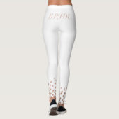 Bruid Roze Goud Glitters Wit Leggings (Achterkant)