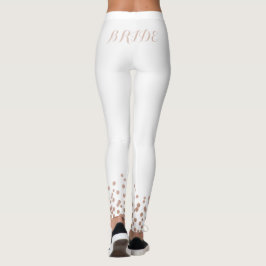 Bruid Roze Goud Glitters Wit Leggings