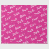 Bruid roze roos cadeaupapier (Vlak)
