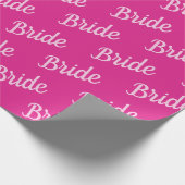 Bruid roze roos cadeaupapier (Hoek)