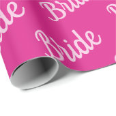 Bruid roze roos cadeaupapier (Rol Hoek)