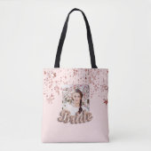 Bruid roze sterren foto tote bag (Voorkant)