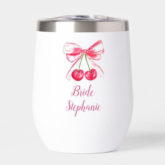 Bruid Roze Strik Coquette Trouwen (Voorkant)