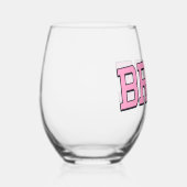 BRUID – Roze Studentenlettertype Hen Party Glas (Rechts)