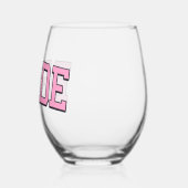 BRUID – Roze Studentenlettertype Hen Party Glas (Links)