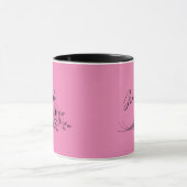Bruid Roze Wilde Bloem Doodles Mok (Midden)