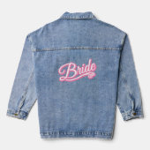 Bruid roze/wit Denim Jacket (Achterkant)