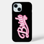 Bruid roze/wit op zwart Case-Mate iPhone case (Achterkant)