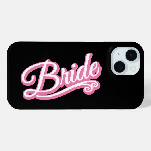 Bruid roze/wit op zwart Case-Mate iPhone case (Achterkant (horizontaal))