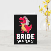 Bruid Saurus Dinosaurus Verloving Trouwkoppels M Kaart (Gele Bloem)