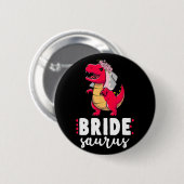 Bruid Saurus Dinosaurus Verloving Trouwkoppels M Ronde Button 5,7 Cm (Voorkant /achterkant)