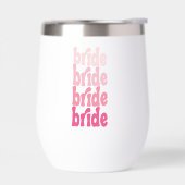 Bruid schattig retro roze, gepersonaliseerd met na (Links)