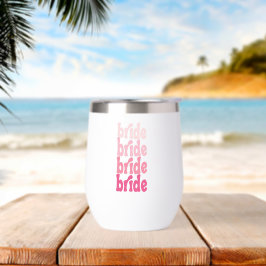 Bruid schattig retro roze, gepersonaliseerd met na