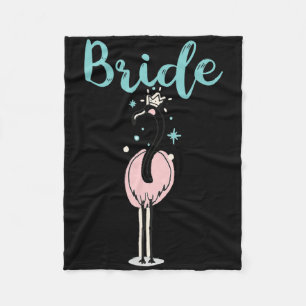 Bruid - Schattige Flamingo Bachelorette Bruidsfees Fleece Deken