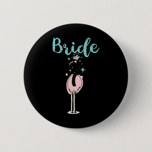 Bruid - Schattige Flamingo Bachelorette Bruidsfees Ronde Button 5,7 Cm